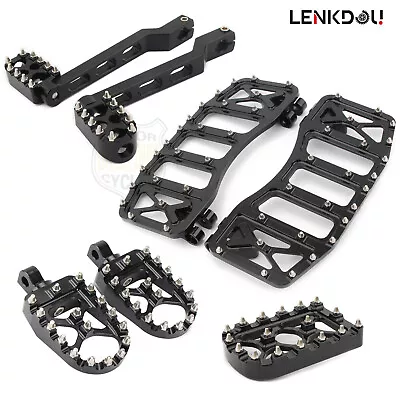 For Harley CNC MX Foot Pegs Floorboards Shifter Peg Brake Street Glide Road King - Image 1 of 4