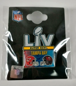 Super Bowl LV 55 Reversnadel Tampa Bay Buccaneers Kansas City Chiefs NFL Hutnadel - Bild 1 von 2