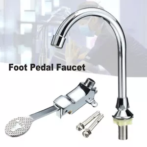 Tap Switch Valve Faucet Cold Water Floor Foot Pedal Control Tap Bathroom Home AU - Picture 1 of 13