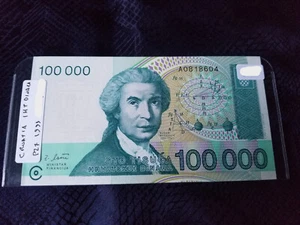 Croatia 100000 Dinara 1993 Uncirculated - Serial #A0818604 - Picture 1 of 2