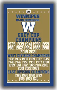 Winnipeg Blue Bombers Football Team Memorable Flag 90x150cm3x5ft Fan Best Banner - Picture 1 of 6