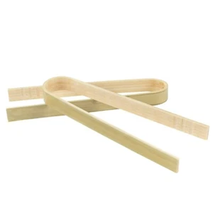 3.9" Mini Bamboo Disposable Tongs | BambooMN - Picture 1 of 7