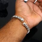 925 Sterling Silver Single 1Pc Flexible Kada Cuff Bracelet Gift to Love SK02