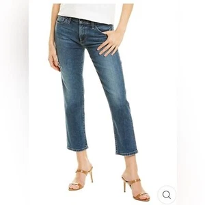 JOE'S JEANS KESARI JEANS A VITA ALTA DRITTO CROP BLU taglia 31 - Foto 1 di 8