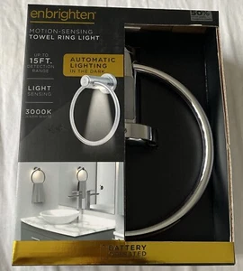 Enbrighten Towel Ring LED Light Motion Sensor Chrome Color New - Picture 1 of 5