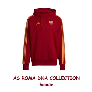 felpa con cappuccio Adidas AS Roma DNA COLLECTION, Uomo LIMITED EDITION - Foto 1 di 1
