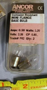 ANCOR Light Bulb, 2.38v 1.19w .50a, Model # 520002 2PACK FREE SHIPPING - Picture 1 of 2