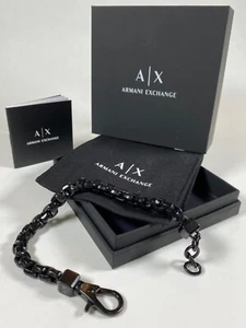 Armani Exchange Men's Bracelet - Black Stainless Steel with Box, Bag & Papers - Picture 1 of 16