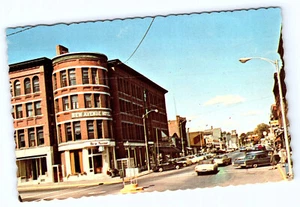 St Johnsbury Vermont Railroad Street View Autos Postcard D390 - Picture 1 of 2