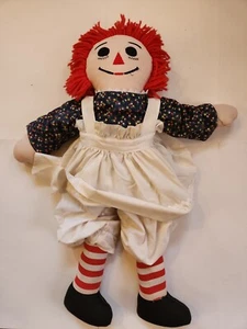 VINTAGE Raggedy Ann CLOTH Doll 34" Original Clothes & Apron + Love You Book 1975 - Picture 1 of 10