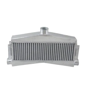 Universal Twin Turbo Aluminum Intercooler 24"x7"x3.5" Custom (2 Inlet /1 Outlet) - Picture 1 of 5