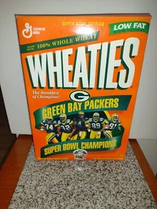 Green Bay Packers Super Bowl XXXI Champions, Wheaties Box EMPTY. - Picture 1 of 3