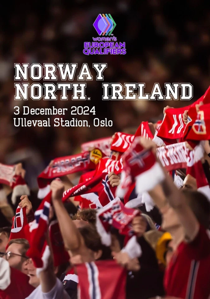 NORWAY v NORTHERN IRELAND 3 December 2024 FINAL Play-Off EURO-2025 WOMENS FAN - Image 1 of 1