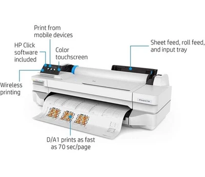 HP DESIGN JET T100/WHITE/PRICE NEW IS $2,000 - Image 1 of 4