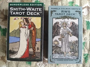 Smith-Waite Tarot Card Deck Borderless Edition Arthur Waite RWS Tarot Blue tone - Picture 1 of 5