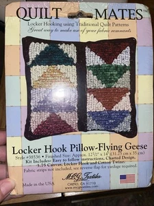 MCG Textiles Quilt Mates Pillow Kit Locker Hooking Flying Geese NEW 11x11 - Picture 1 of 3