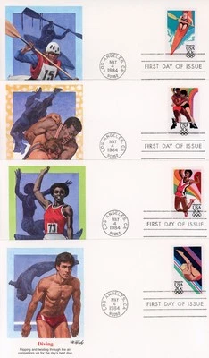 US 2082-2085 FDC Set Olympics Fleetwood - Image 1 of 4