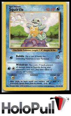 Pokémon TCG Base Set 2 Squirtle #093/130 Common - Image 1 of 2