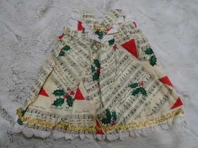 Vestido delantal muñeca acebo música navideña se adapta a 15" American Girl Bitty Baby Foto 1 de 4