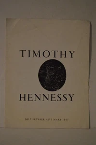 Timothy Hennessy 1963 Exhibition Catalog in French PB - Picture 1 of 1
