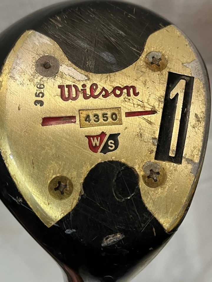 Vintage Wilson 4350 Persimmon Head 1 Driver Golf Club RH Pro Staff Model #356 - Image 1 of 4