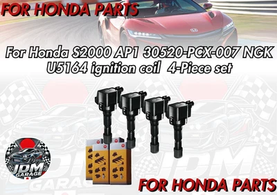 Juego de 4 bobinas de encendido para Honda S2000 AP1 30520-PCX-007 NGK U5164 Foto 1 de 3