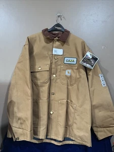 Carhartt Size XL Mens Jacket w Quilted Lining Tan w Brown collar New With Tags!! - Picture 1 of 7