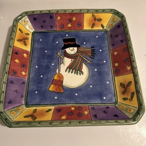 Vintage Sango SWEET SHOPPE Christmas Square Serving Platter - Picture 1 of 3