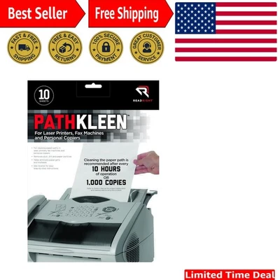 Smooth Finish Cleaning Sheets for Laser Printers - 10 Sheets, Easy Dust Removal - Image 1 of 2