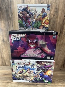 Freedom Five (vorbemalt) Kickstarter Brettspiel mit Cosmic Threats Erweiterungen - Bild 1 von 9