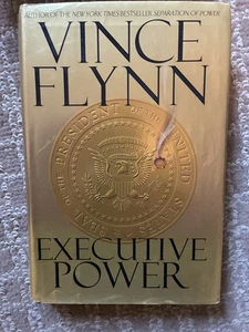 Executive Power by Vince Flynn A Mitch Rapp Novel HCDJ1st signed  2003 - Picture 1 of 4