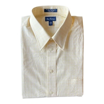 Paul Fredrick~ Camisa de vestir Oxford manga larga a cuadros carbón para hombre 17-37 nueva con etiquetas Foto 1 de 4