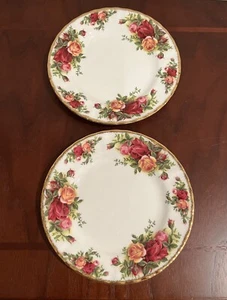 Royal Albert Old Country Roses 6-1/4” Bread & Butter Plates Set Of 2 England - Picture 1 of 6