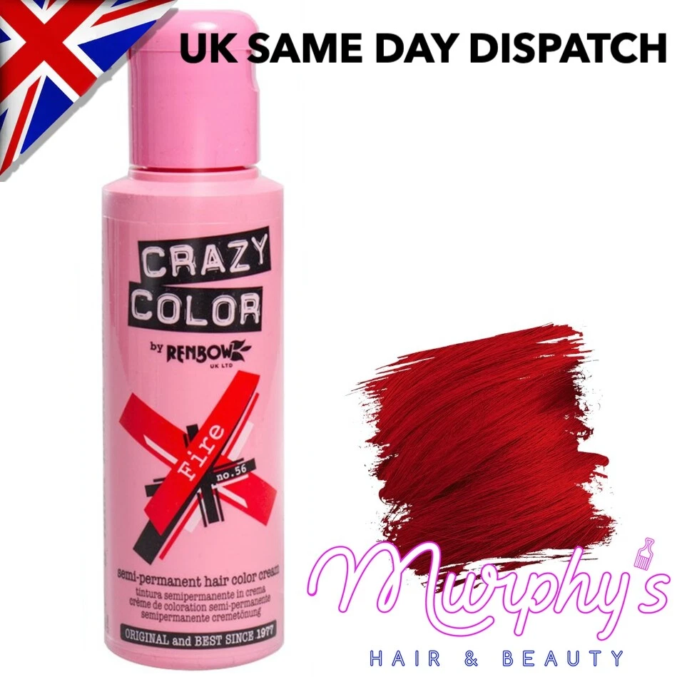 Crazy Color | Semi-Permanent Hair Colour Cream (Fire 56) - Image 1 of 1