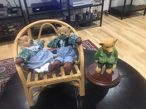 Lote de coleccionables de oso vintage arriba abajo departamento 56 Belle Coeur Ross - Imagen 1 de 8