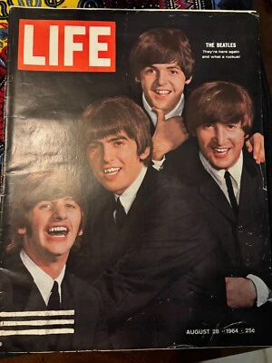 Beatles Life Magazine August 28 1964 Music History Pop Culture 60s Memorabilia - Image 1 of 4