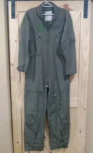 Genuine Air Force Fire Resistant Flight Suit Men 42R Green CWU-27P Costume - Picture 1 of 8