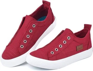 Womens Low Top Canvas Sneakers Casual Shoes Fashion Running Walking Flats - Picture 1 of 12