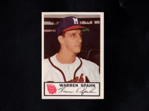 1953 Johnston Cookies Milwaukees Braves Warren Spahn NMMT - Picture 1 of 2