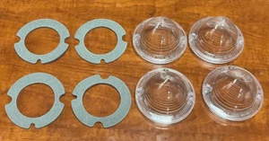 1958 Chevrolet Car Impala Clear Park Light Lense with Gaskets set 8 pcs - Picture 1 of 11
