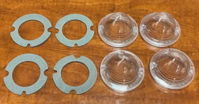 Chevrolet Car Impala 1958 lente de luz de estacionamiento transparente con juego de juntas 8 piezas Foto 1 de 4