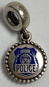 Pandora Police Badge Exclusive Charm Dangle Police Officer Pendant - Picture 1 of 5