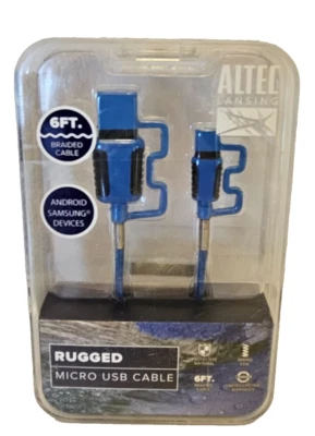 ALTEC LANSING RUGGED MICRO USB CABLE BLUE - Image 1 of 2