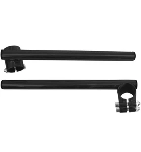 Emgo 7/8in Steel Clip-on Handlebars - 35mm Gloss Black - 23-93122 Cafe Racer - Bild 1 von 2