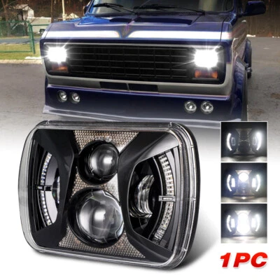 Faro LED DRL 5X7" 7X6" para Ford E-150 E-250 E-350 Econoline Club Wagon Van Foto 1 de 4