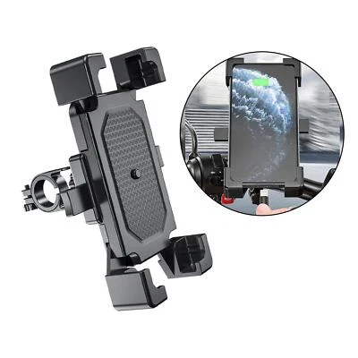 Motorcycle Phone Mount Quickly Lock Handlebar Phone Mount Clamp for Bicycle - Image 1 of 4
