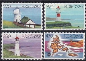 Faros Faroe 1985 Yvert 115/18 arquitectura MNH VF - Imagen 1 de 1