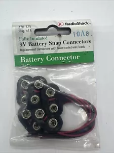 Radio Shack 270-0325 9V Battery Snap Connectors Replacement Holder (Pack of 5) - Picture 1 of 2