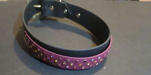 1 1/2 inch Biothane Dog Collar with Bling 