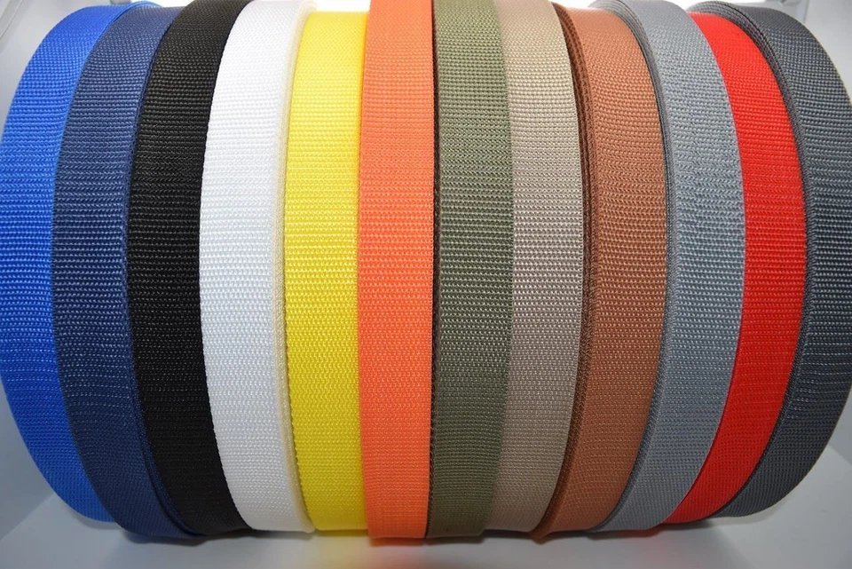 50m Polypropylene Webbing Strap / Tape 15,20,25,30,40,50mm Choice of Colours - Image 1 of 1